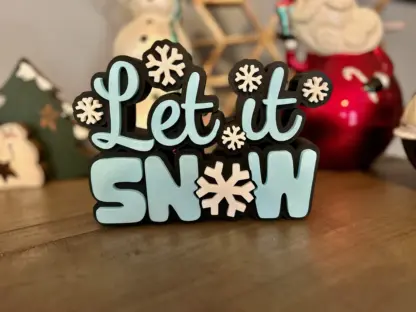 Let It Snow 3D Decoration