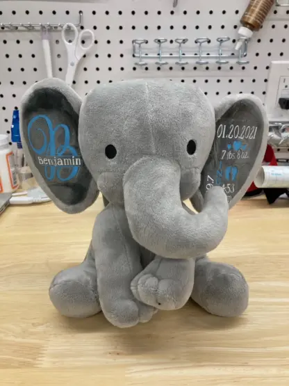Personalized Elephant Baby Birth Announcement Keepsake - Image 13