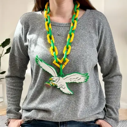 Eagles Throwback Logo Oversized Chain - Image 5
