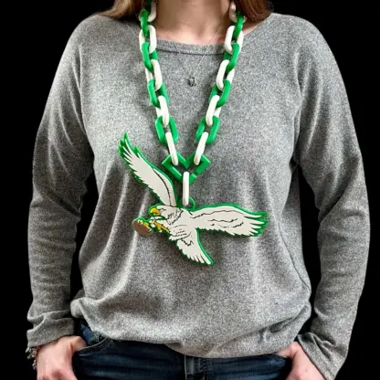 Eagles Throwback Logo Oversized Chain - Image 4