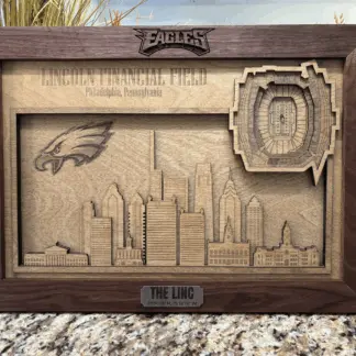 Handcrafted Wood Philadelphia Eagles Stadium